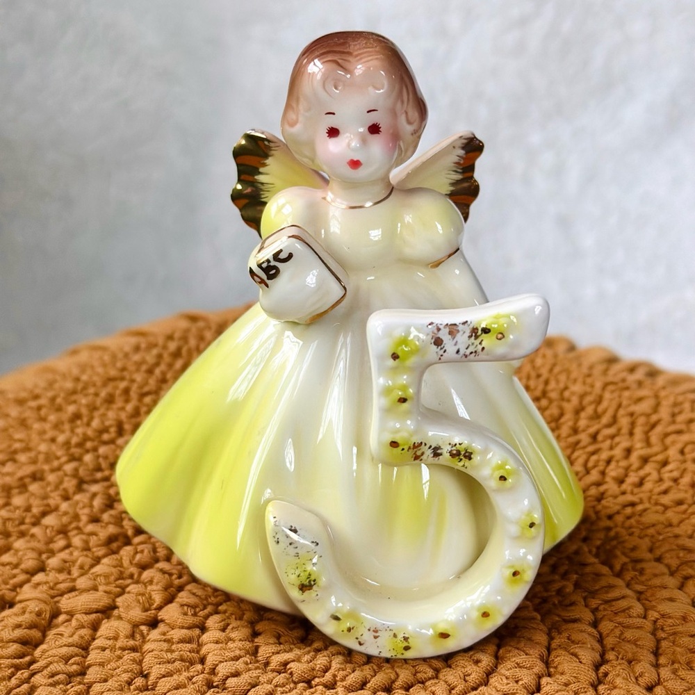 Vintage Josef Originals Birthday Angel, Number 5
